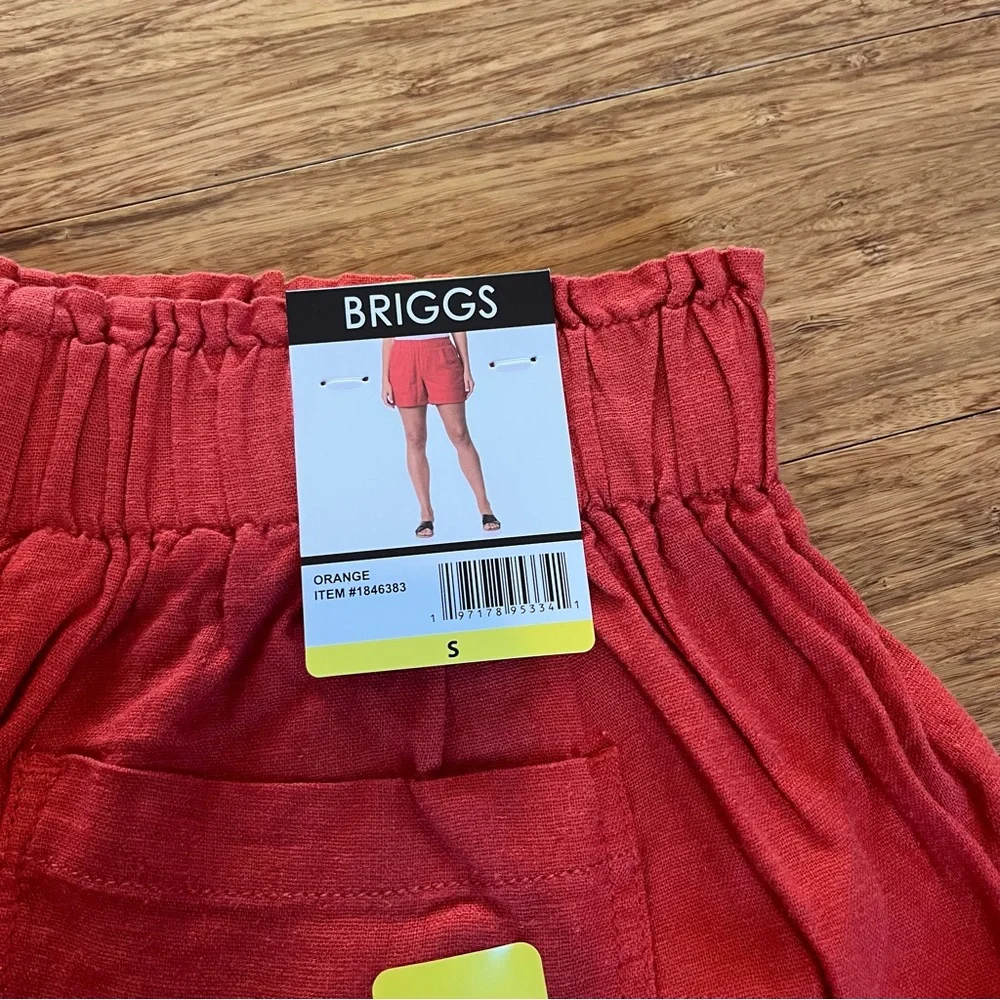 Briggs New York Women's Vibrant Red High Waisted Shorts